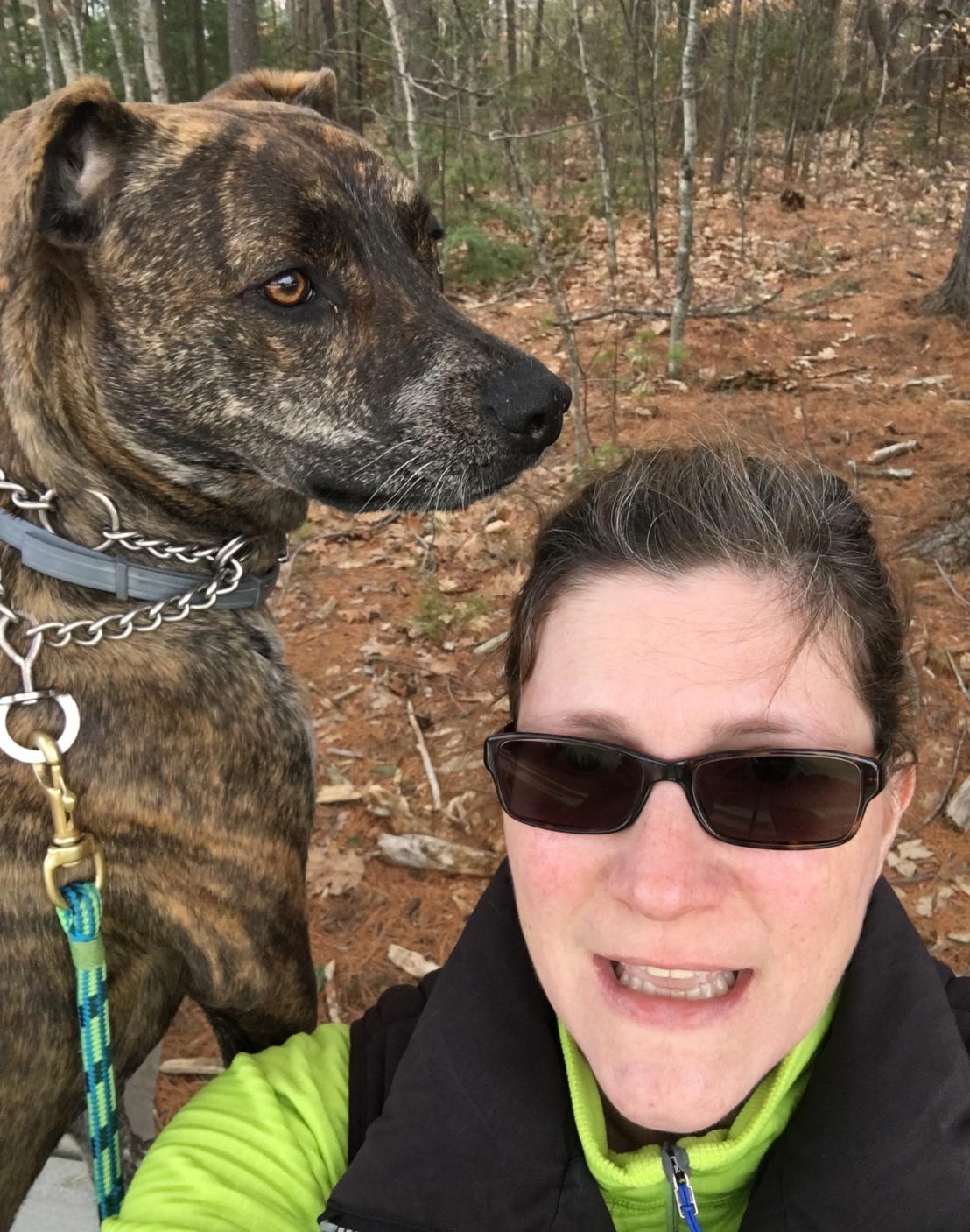 Mom and Bella take a selfie on Claire Drew Trails